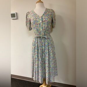 Vintage 1980s Laura Ashley Floral Dress